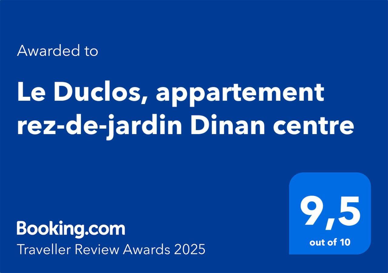Le Duclos, Appartement Rez-De-Jardin Dinan Centre Exterior photo